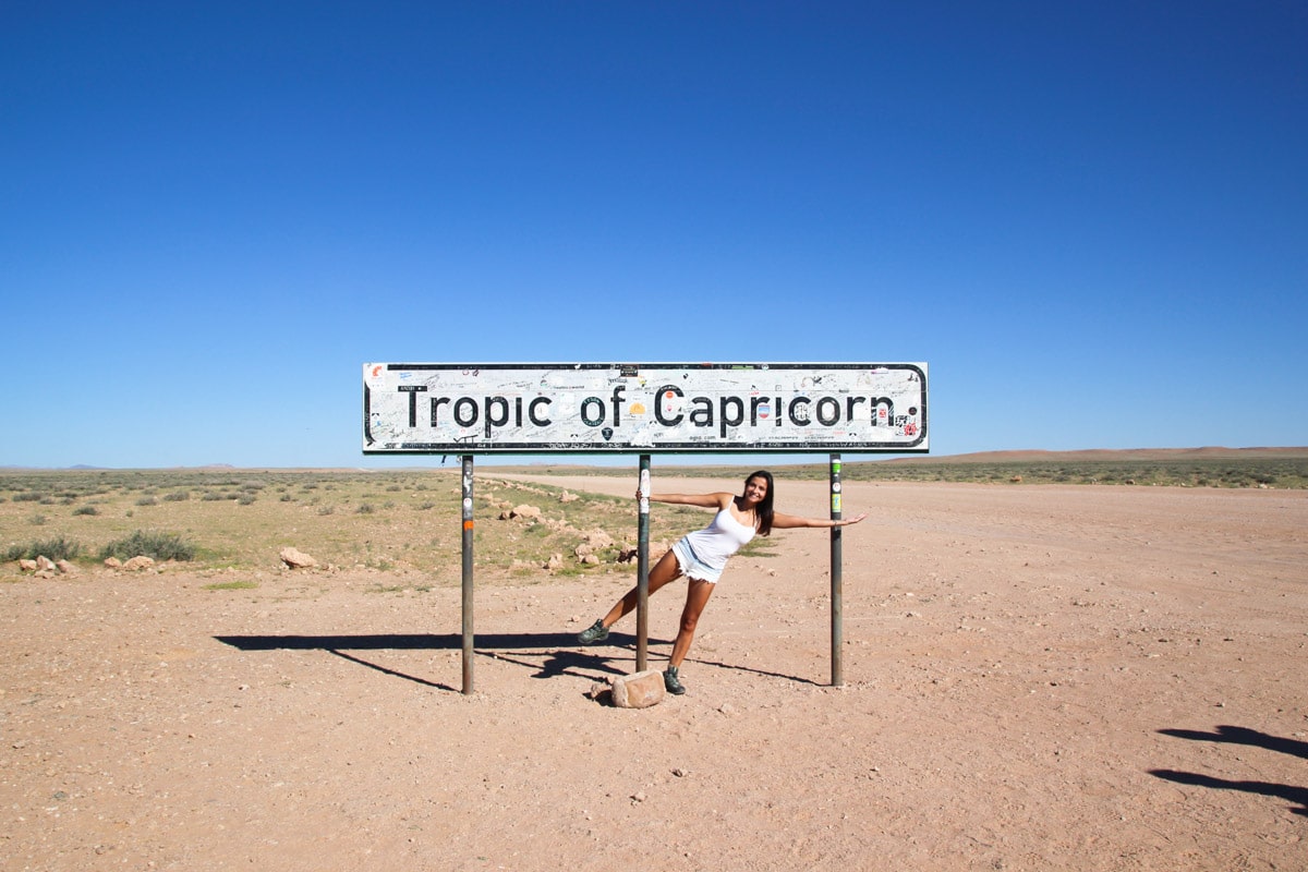 Tropic of Capricorn on Namibia