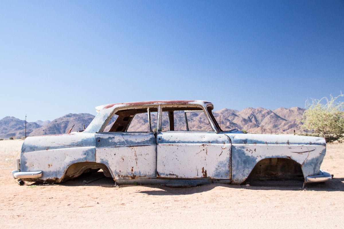 Abandoned car in Solitaire - Namibia