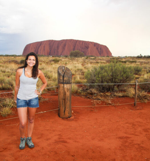 Elaine Villatoro in Uluru - Ayers Rock - Australia