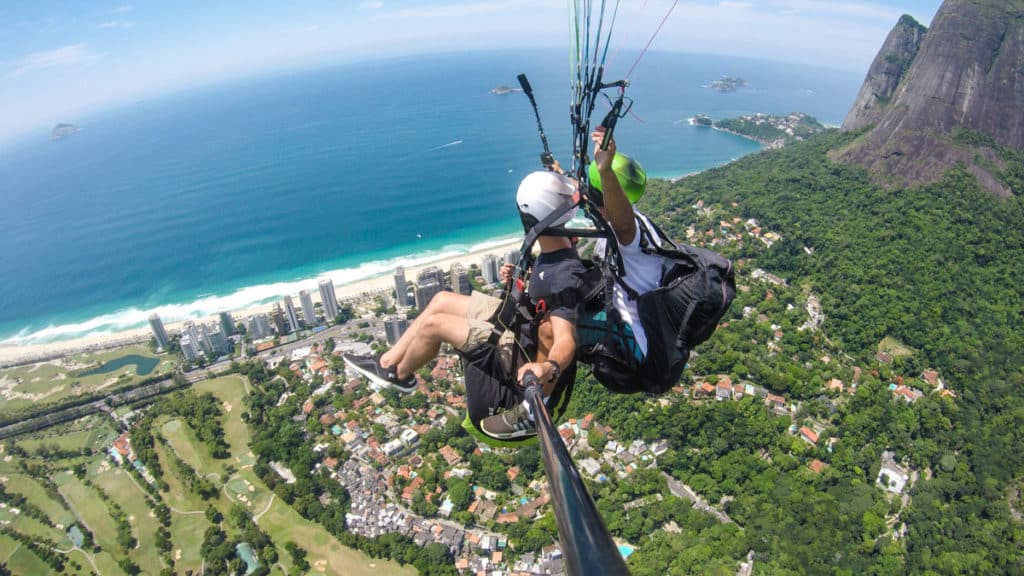 Paragliding flight in Rio de Janeiro