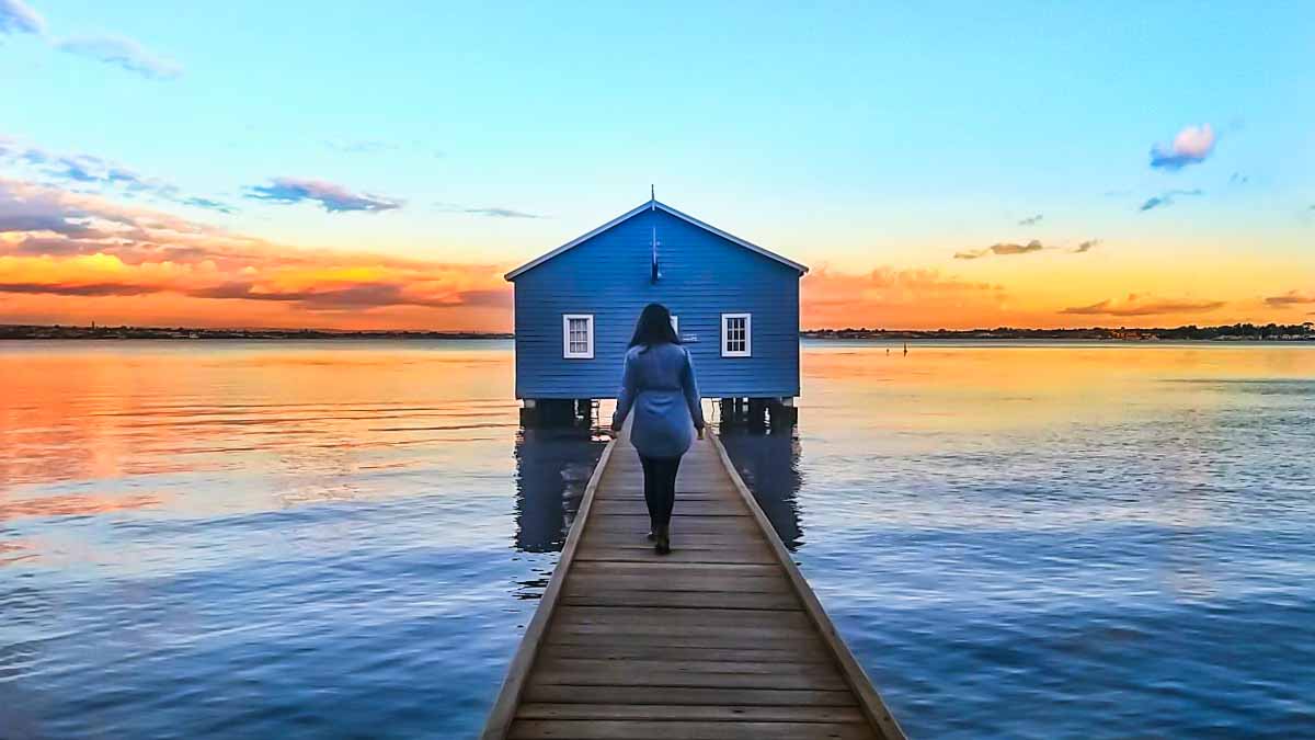 Blue Boat House in Perth, Australia