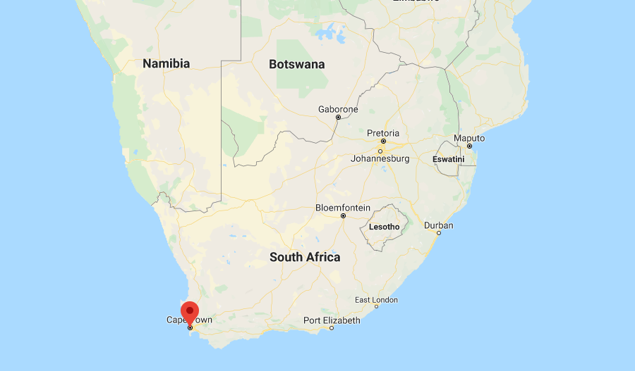 Cidade do Cabo no Mapa