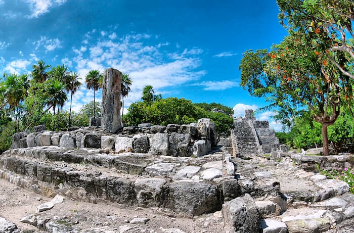 Ruínas maias em El Meco no México