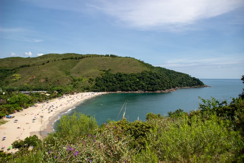 Praia de Paúba em São Sebastião SP - Vista do Mirante de Paúba