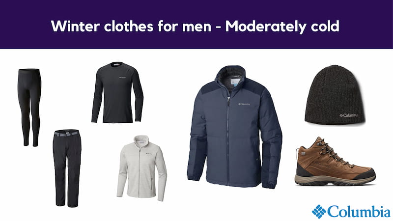 Winter clothes for men - Moderately cold weather