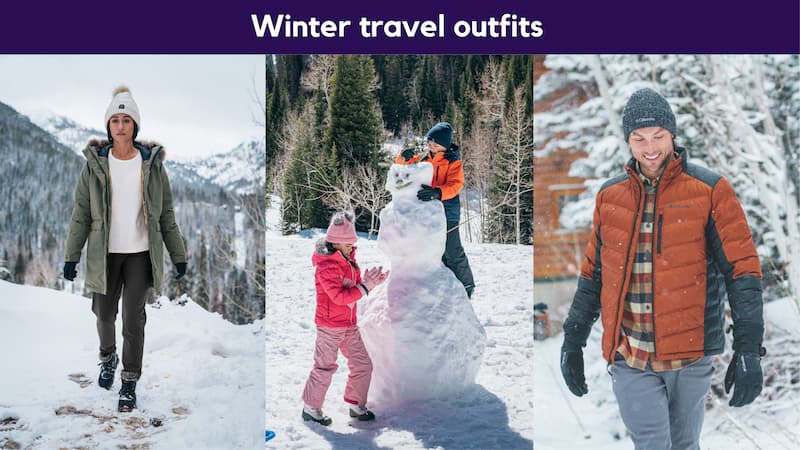 Winter travel outfits