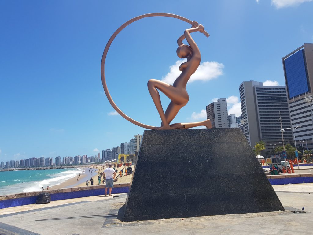 Iracema Statue at Iracema Beach in Fortaleza, Brazil