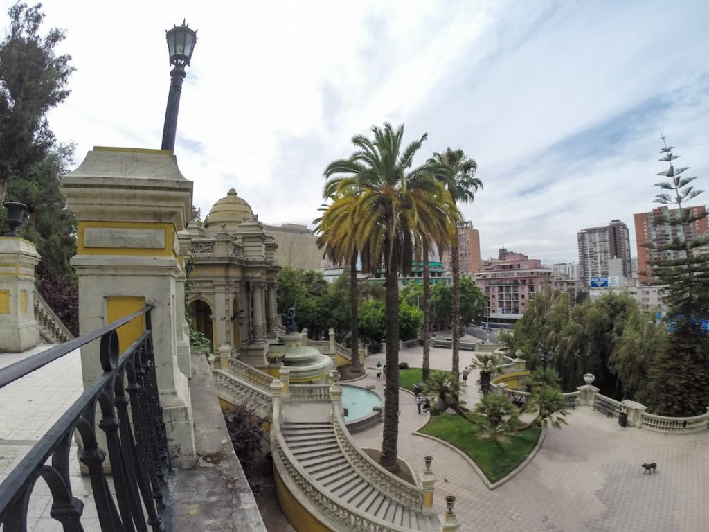 Entrada do Cerro Santa Lucia na cidade de Santiago no Chile