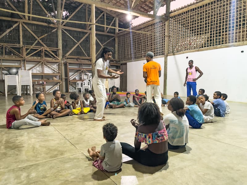 O que fazer em Itacaré com chuva: Aula de capoeira em Itacare - Porto de Tras