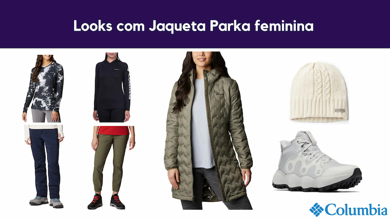 looks jaqueta de frio parka feminina