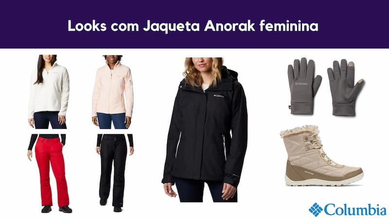 looks jaqueta anorak feminina