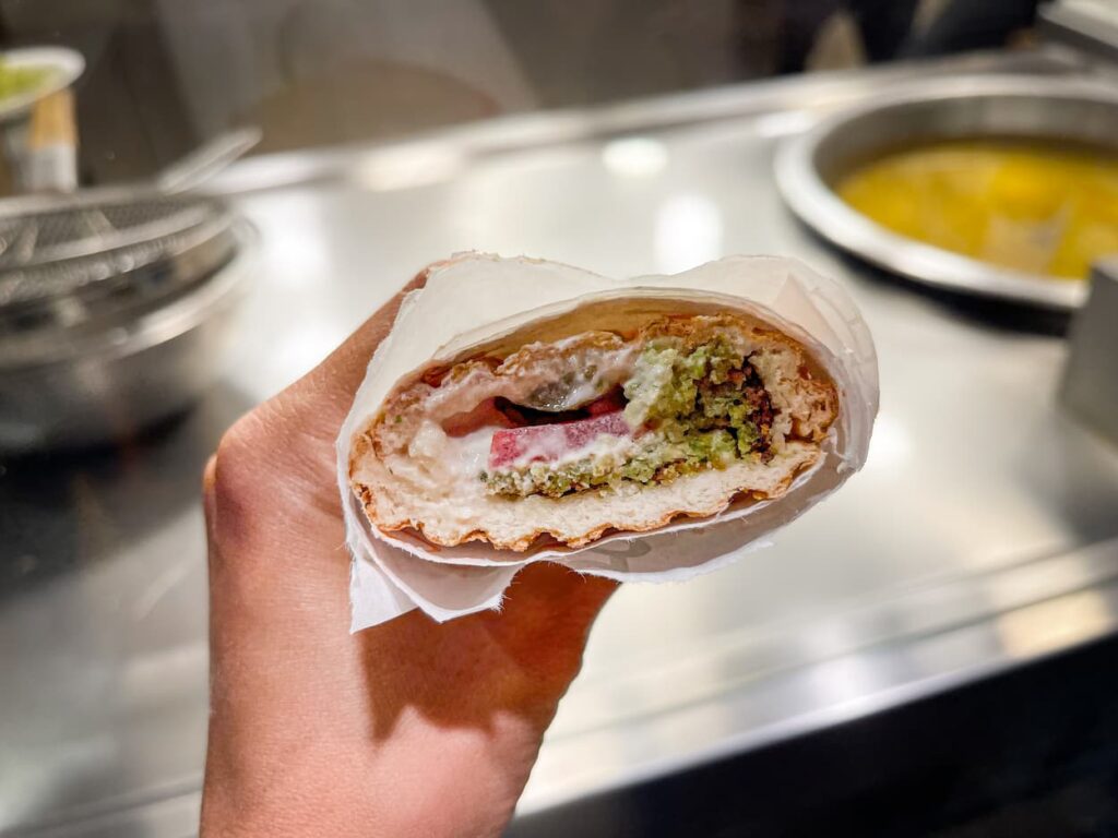 what to do in jordan - eat falafel sandwich