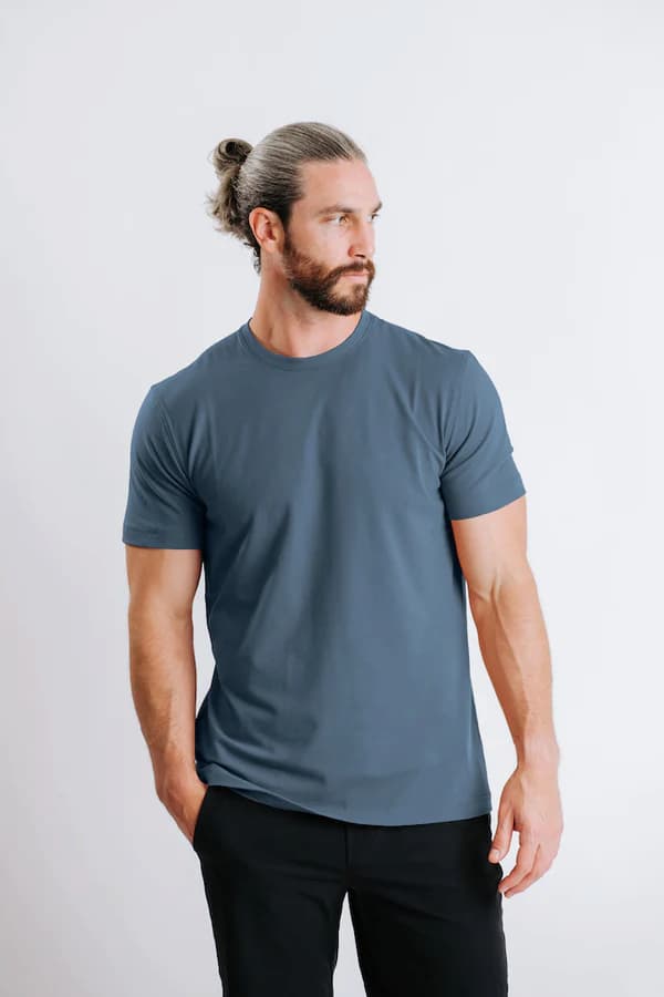 western rise x cotton tee - top Odor resistant t-shirts in mens outdoor clothing